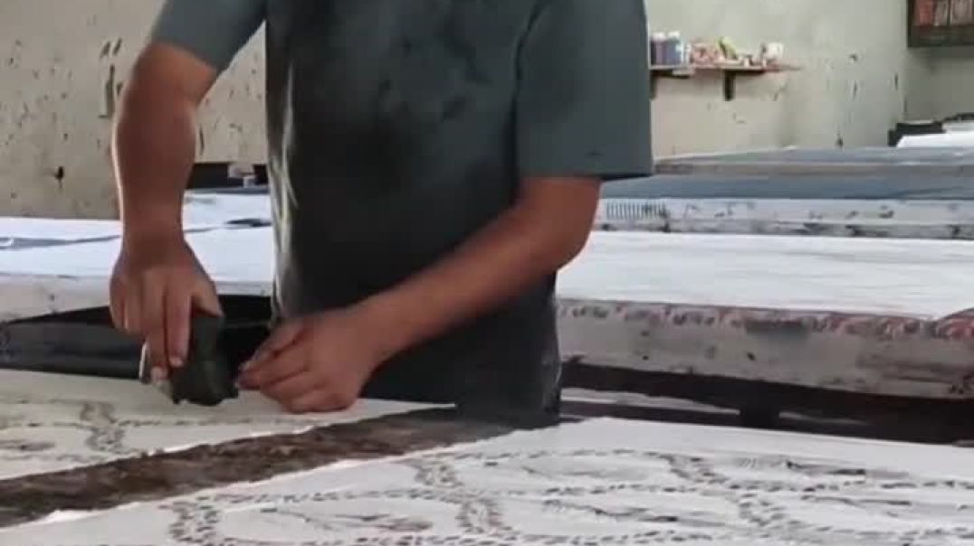 ⁣राजस्थानी हैंड ब्लॉक प्रिंटिंग 🥰❤️👍##shorts video##