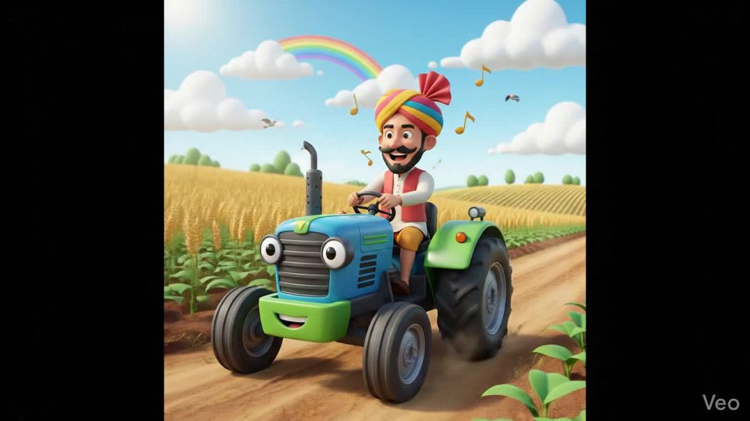 ⁣Aadmi tector chalate huye gana gha raha hai..