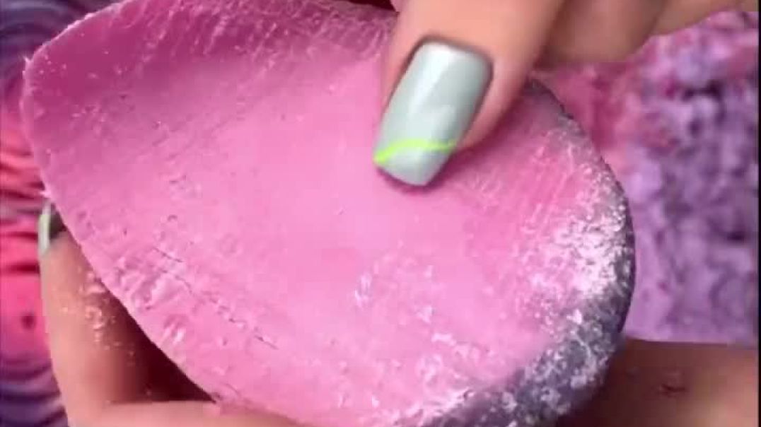 ⁣From KlickPin CF purple soap cut 🫧🧼💜 _ Purple soap Satisfying pictures Soap carving