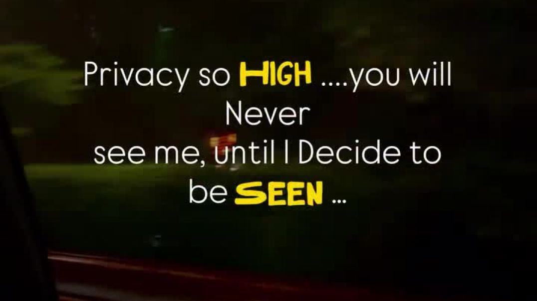 ⁣Privacy so high