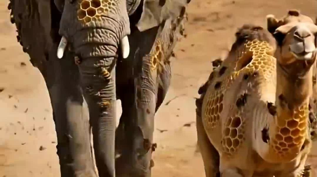 Monkey_and_old_man_save_the_life_of_elephant_🐘_and_camel_🐪