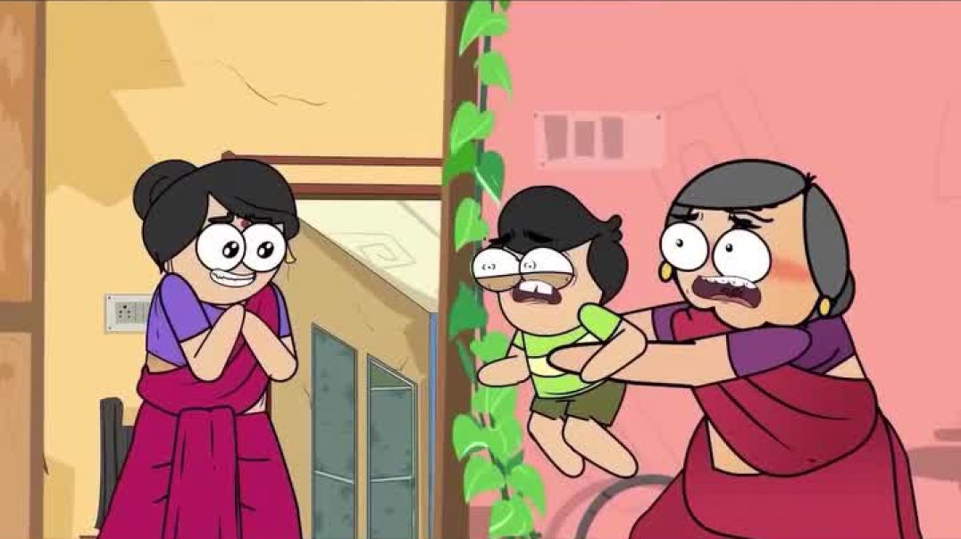 ⁣Aaj to DADI n muj bach lya