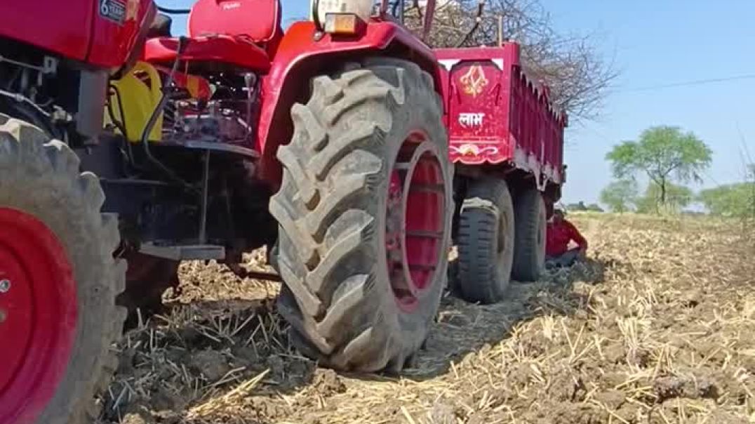 ⁣Mahindra 575di sp plus with trolley Kartik Tandan farming