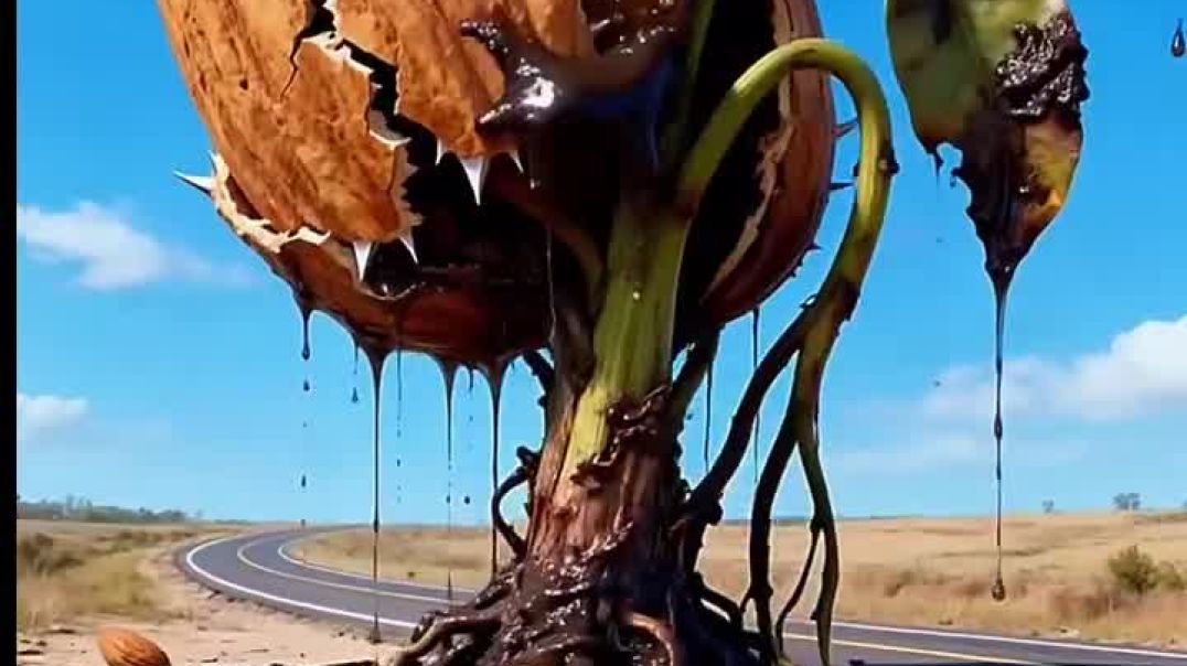 ⁣Crazy Almond Magic ✨! Watch a Crow 🐦_⬛ turn a Dead Plant Into A giant Almond tree 🌲! #almond #