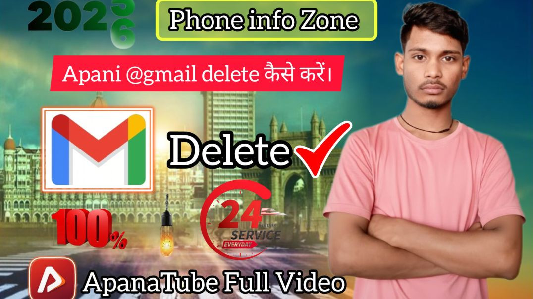 ⁣Apni Gmail ko delete kaise karen. phone info Zone.