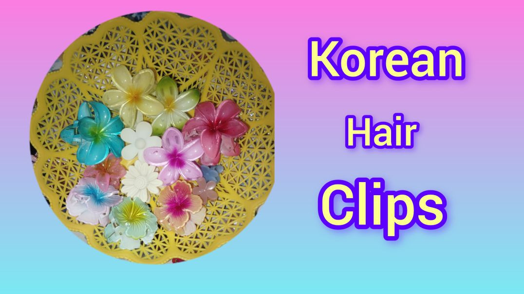 ⁣Trending korean floaral hair clips 2025 hindi