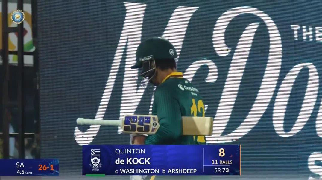⁣Quintonde kock wicket by Arshdeep singh 2nd ODI @ArshdeepSingh @QuintonDeKock #India #Southafrica