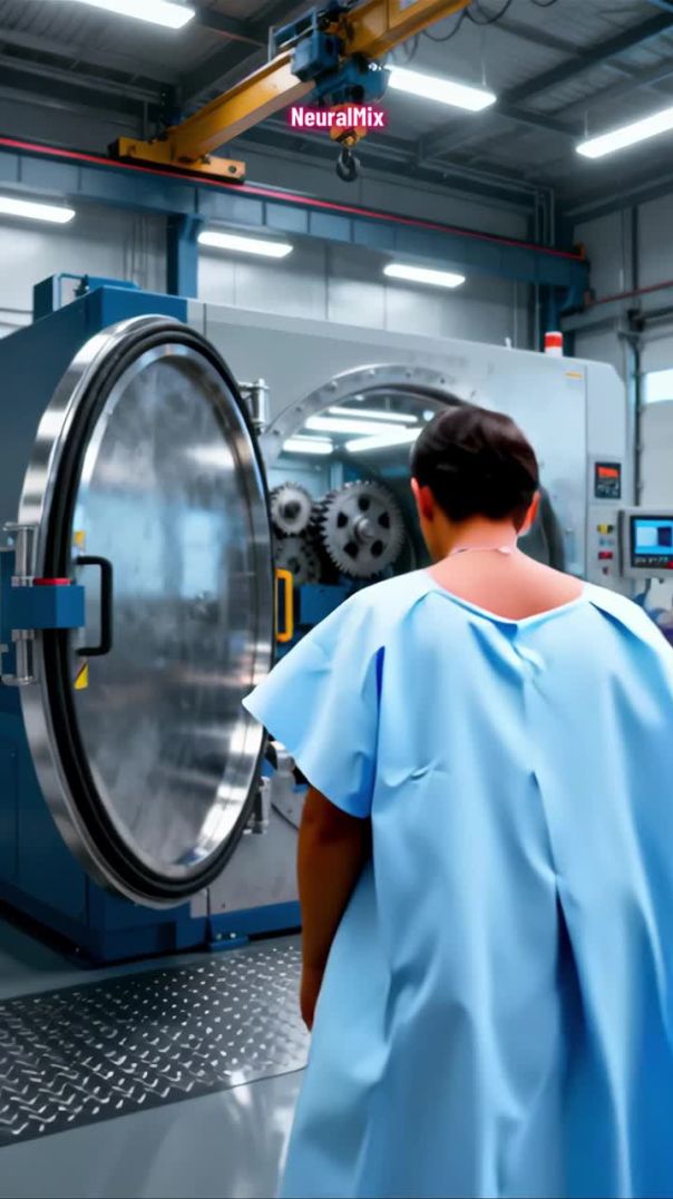 Sterile Machine Tension: Patient Entry & Doctor's Meat Interaction ⚙️🩸 #IndustrialMystery #