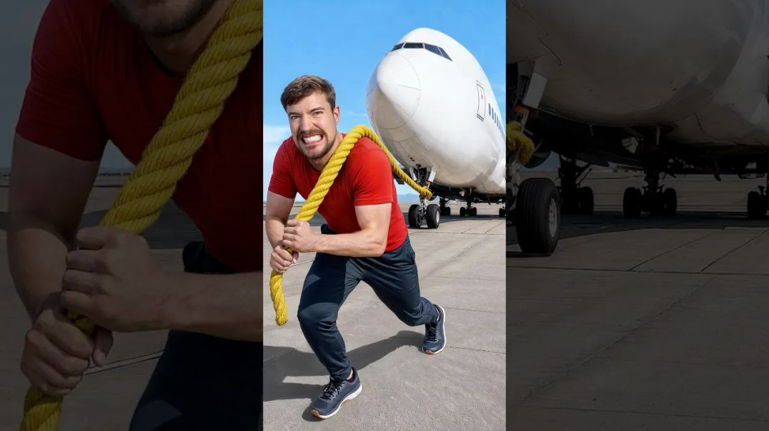 ⁣How Many People to Pull a Plane？ [U-x6KxH1kB4]