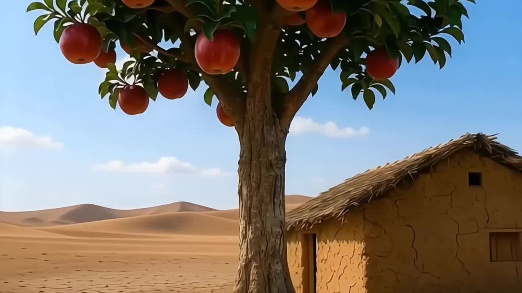 ⁣लड़का ने सेब का पेड़ लगाए 😥