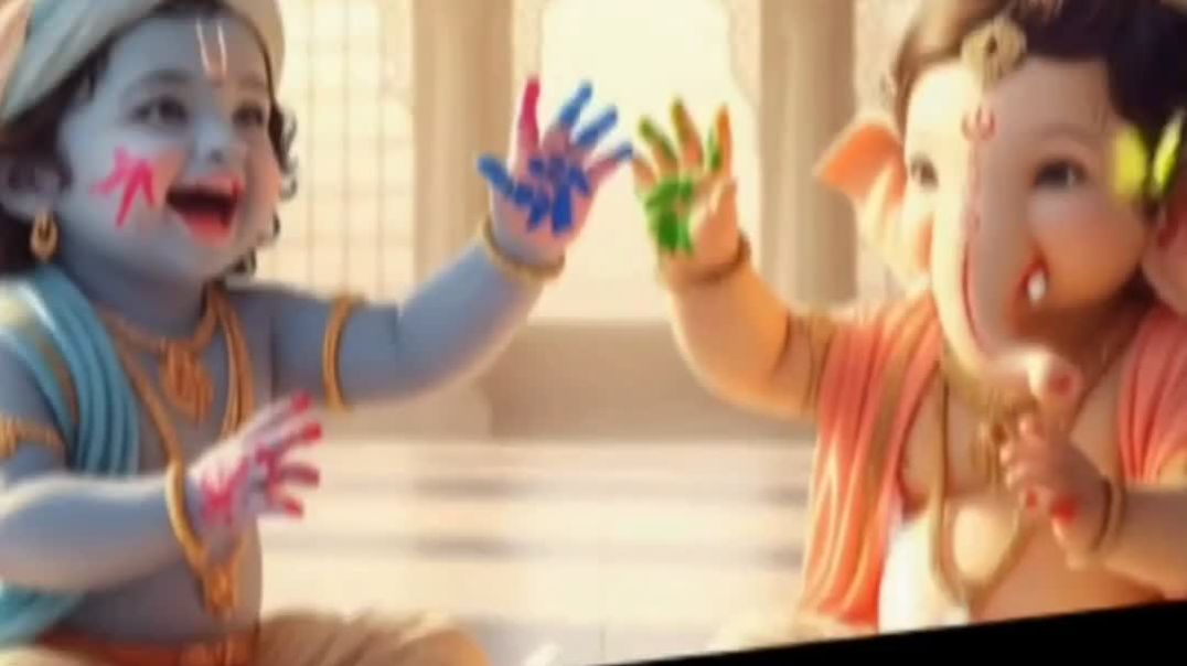 ⁣Bal Ganesh ji dancing🌄.