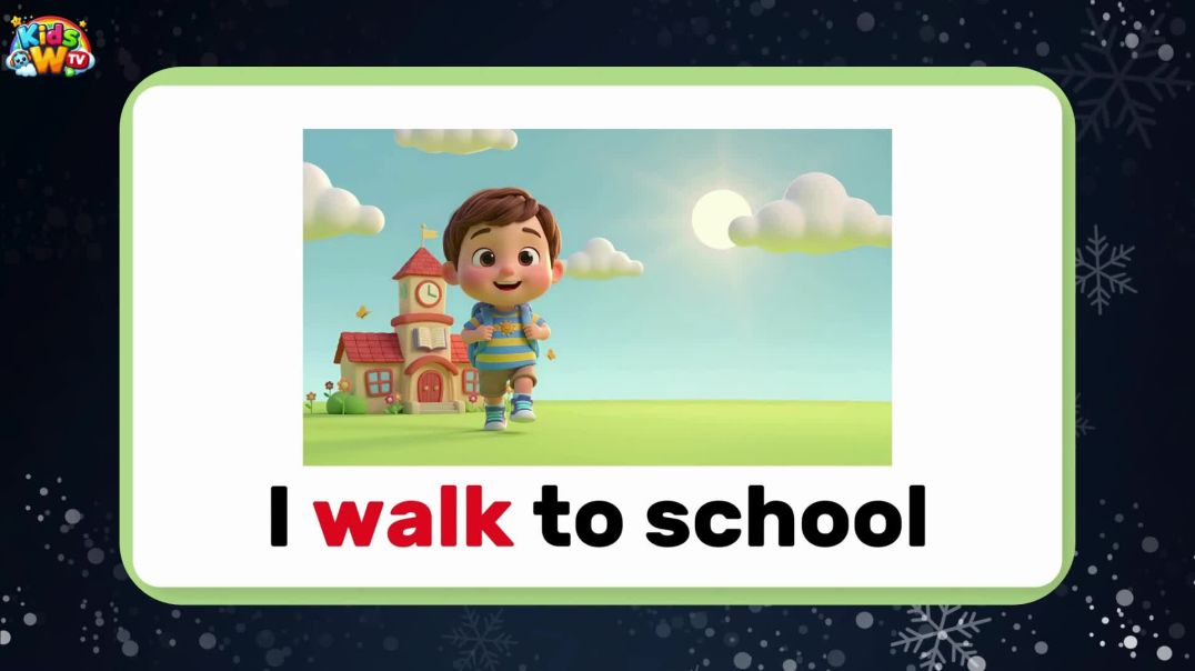 5_Daily_Actions_ch.2_English_Learning_for_Kids_Simple_English_Sentences_Action_Verbs