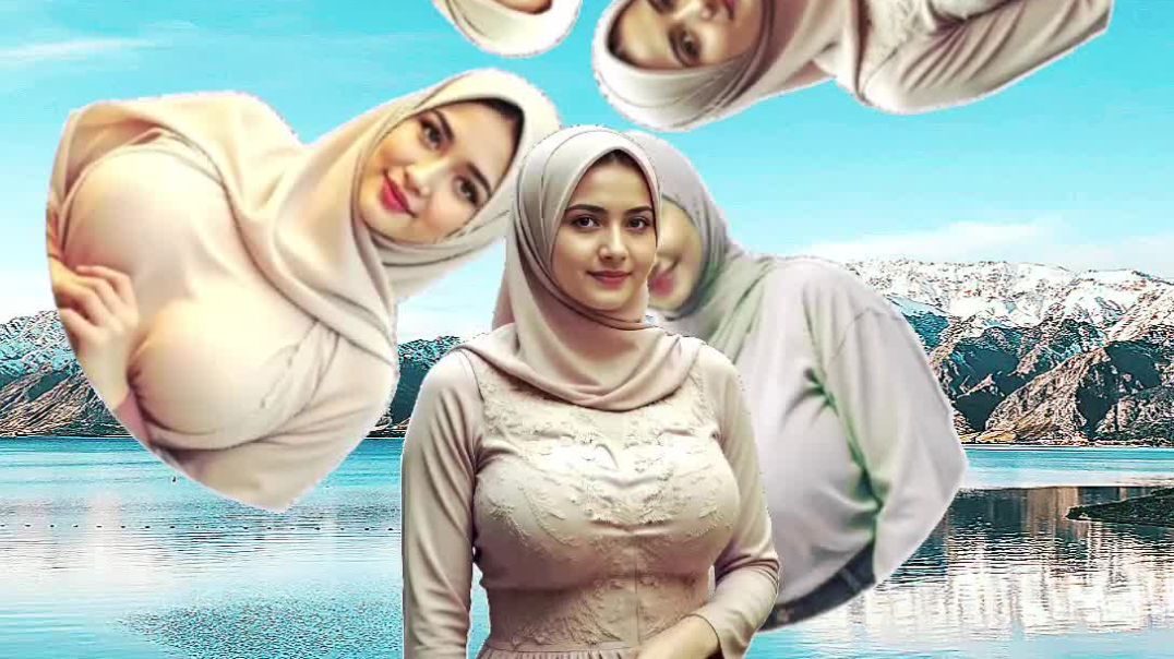 ⁣Beutiful hijabi women Stop challenge circle