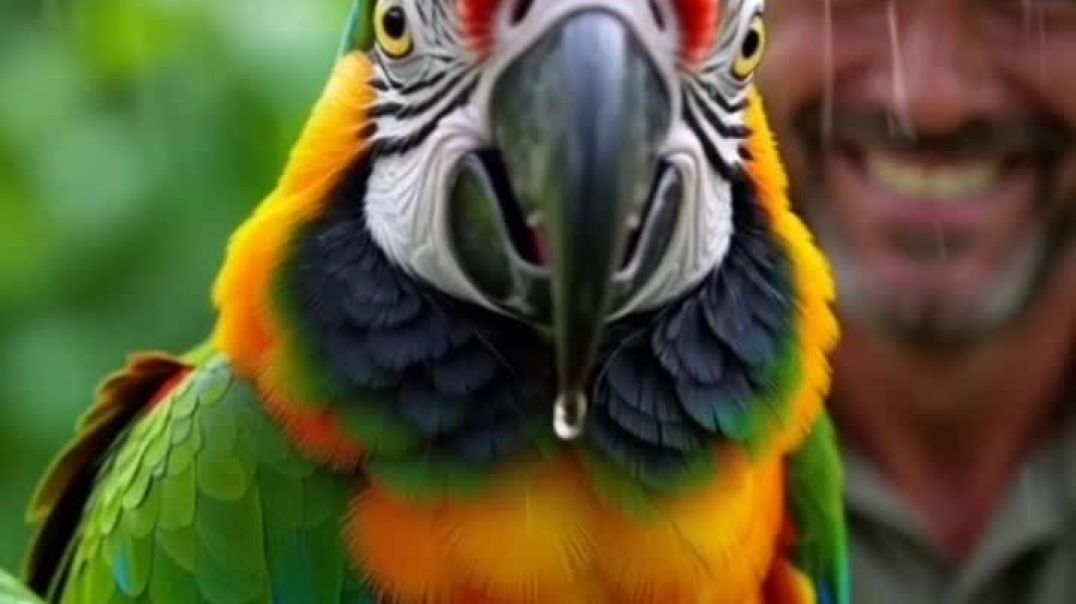 ⁣A beautiful story of a parrot #farmer
