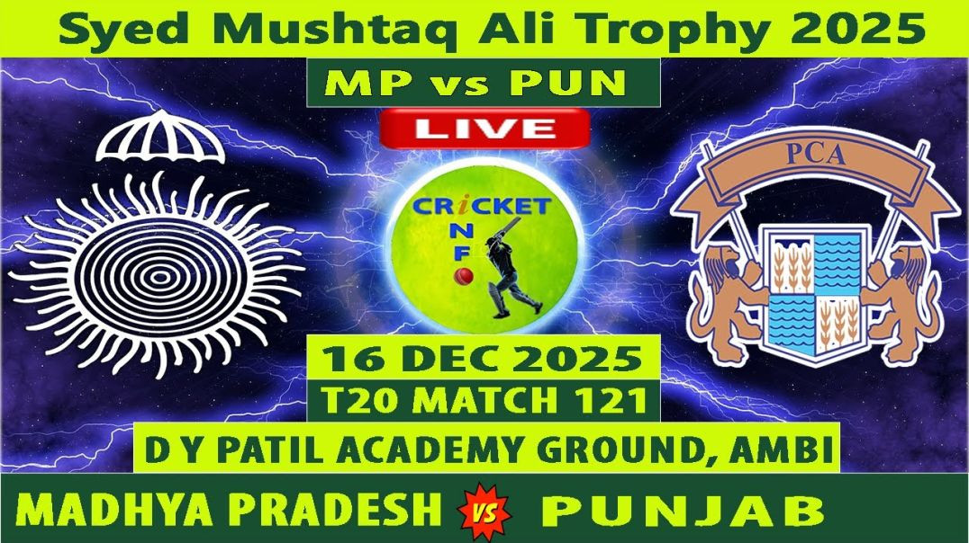 ⁣Madhya Pradesh vs Punjab live🔴