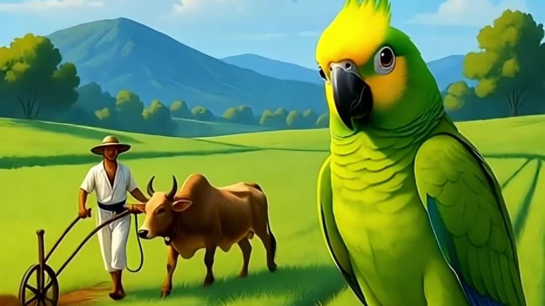 ⁣“मेहनती तोते की सीख | तोते की खेत वाली प्रेरणादायक कहानी | #shorts #ai #story