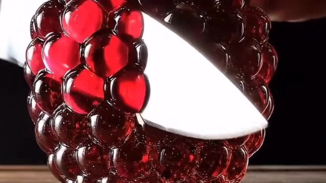 ⁣Fruit cutting video made by ai