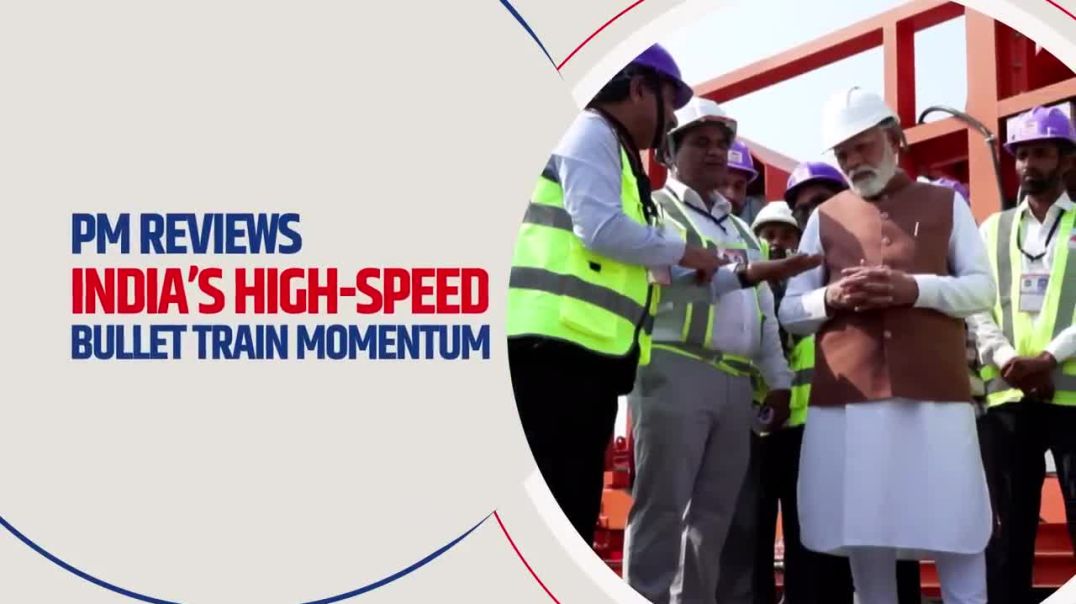 ⁣PM Modi meets the team behind India_s bullet train in Surat_ Gujarat(720P_HD)