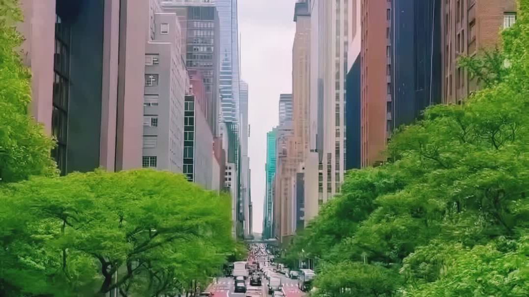 ⁣New York City Night View 🌆 | Brooklyn Bridge Aerial View | NYC Skyline 4K