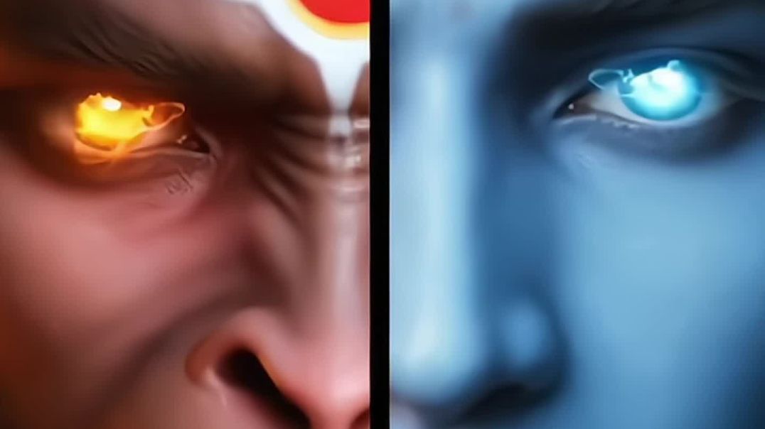 ⁣Hanuman ji vs Shiv ji power 🙏