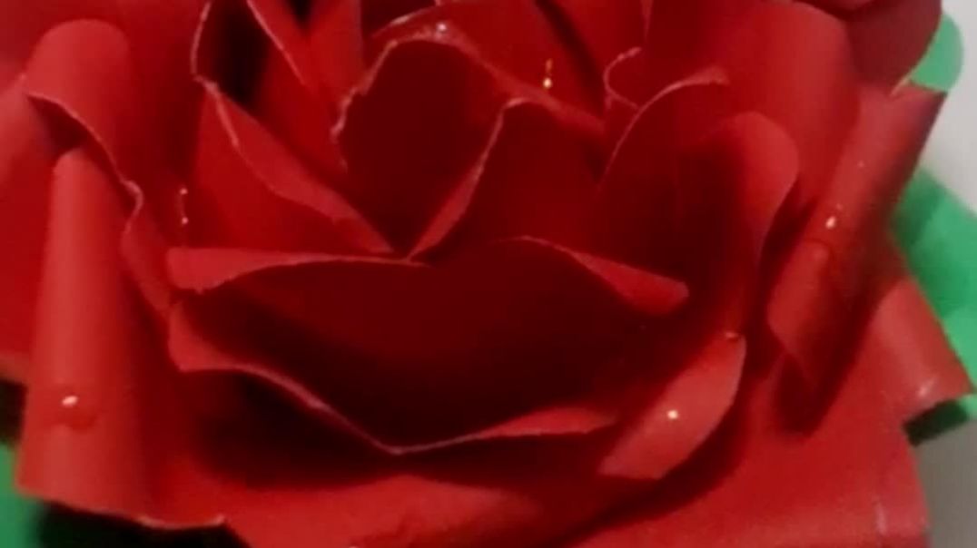 ⁣Beautiful paper rose 🌹 #art #artwork #apnatube #RashmiSharma