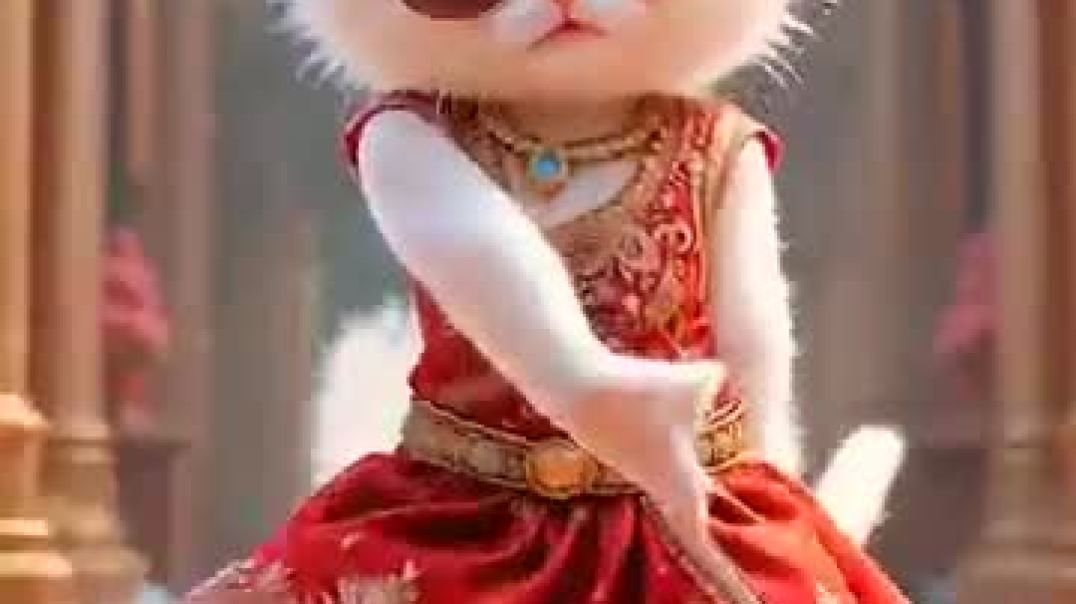 ⁣Beautiful cat dance