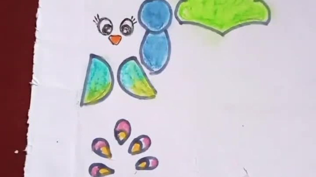 ⁣Diy Easy Peacock 🦚 Bookmark| Easy Peacock Bookmark| Craft Idea