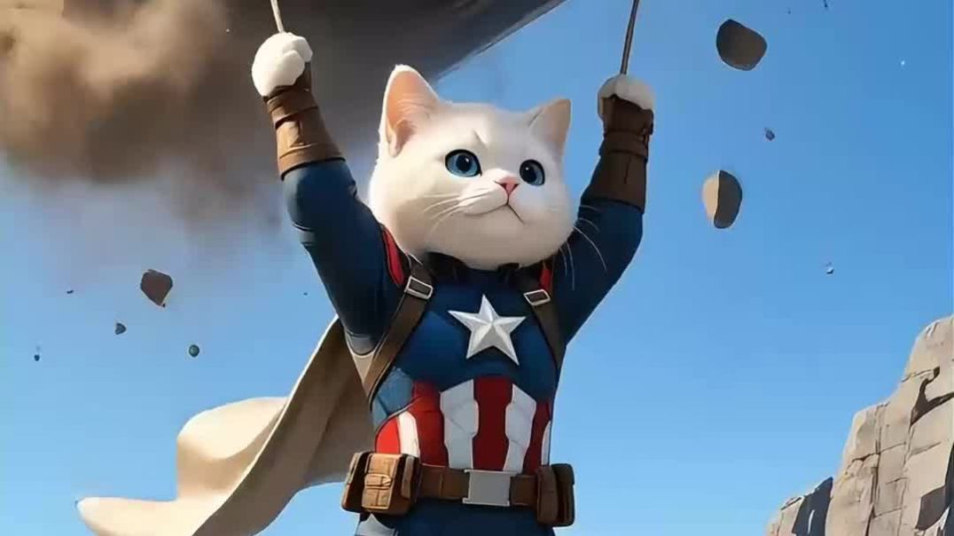 ⁣CAT SUPER HERO