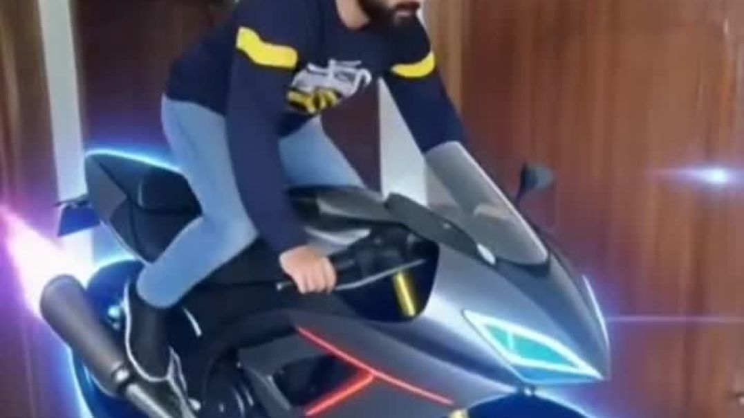 ⁣#Human 1000 cc Super Flying Bike Hybrid fusion Ai Generated Video Animated
