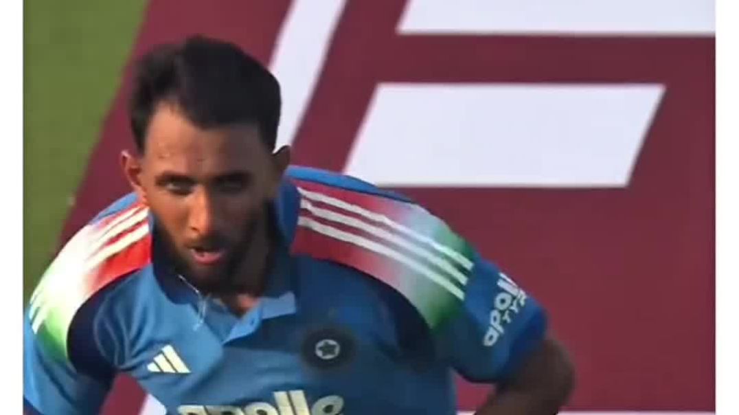 ⁣IND vs south africa odia. Prasiddh Krishna wicket