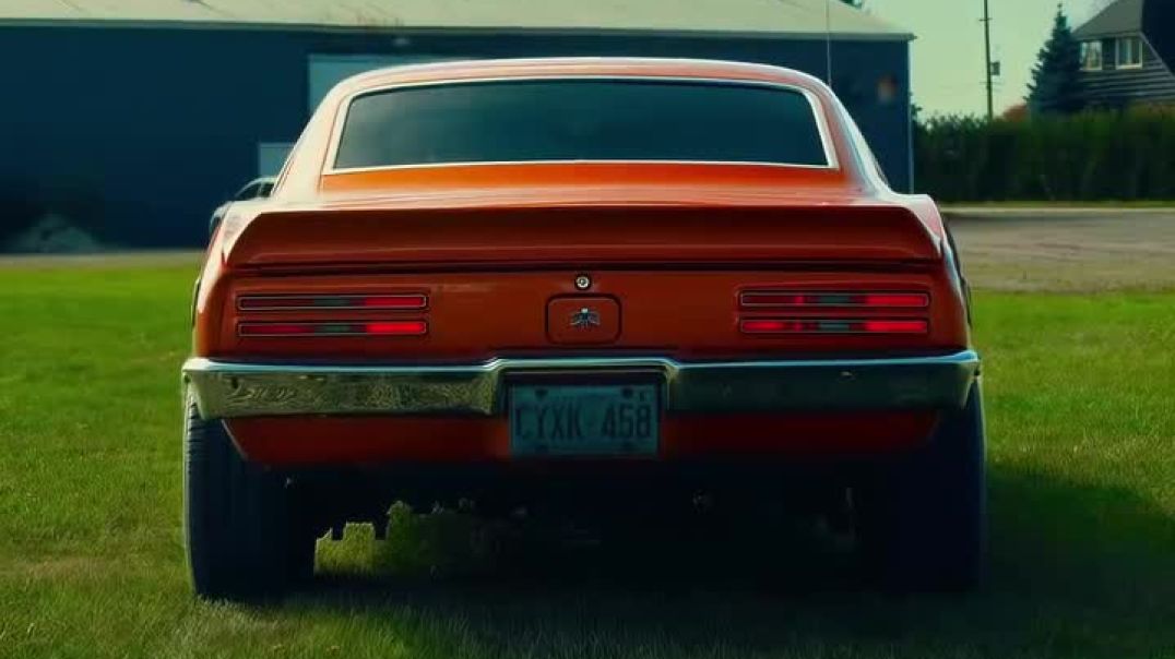 ⁣Red expensive wintage car