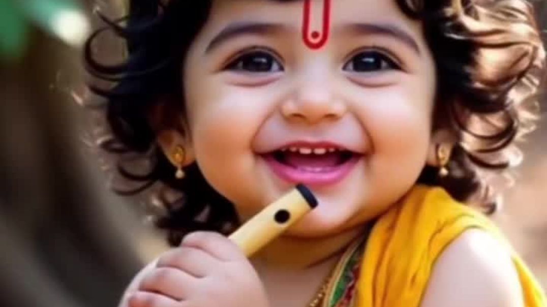 ⁣चोरी चोरी माखन खाते हैं मैया की डांट भी कहते हैं राधा कृष्ण