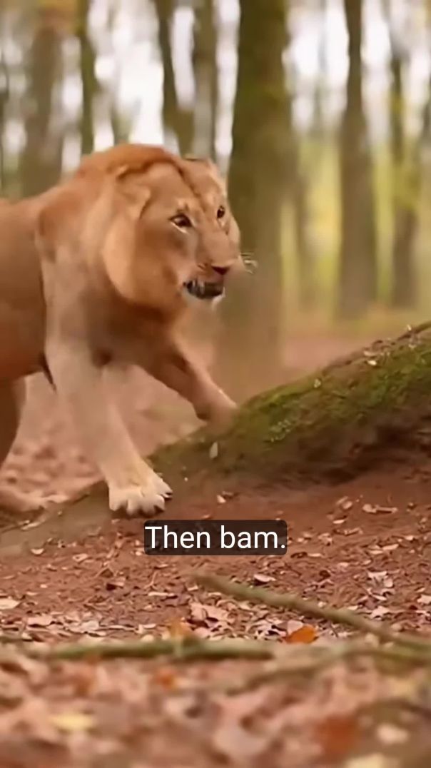 lion vs boar funny scene #viral #trending #lion #boar