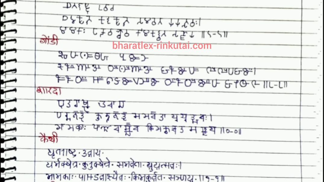 ⁣#Bhagvadgeeta 1.1 #Brahmi #Gondi #Sharada #Kaithi #Modi