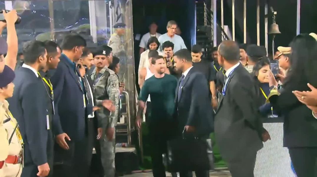 ⁣Messi hits Hyderabad 🔥__And the fans are thrilled to see the GOAT in person 🐐__Watch Messi_s GOAT In