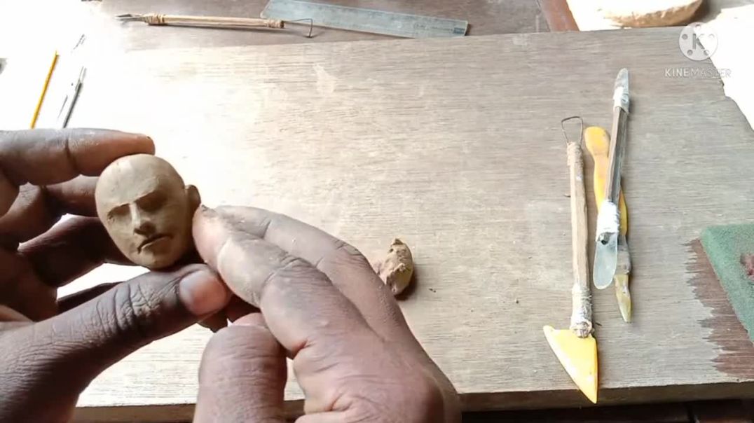 ⁣how to make a cute lord krishna little murti with clay at home 🏠(720P_HD)