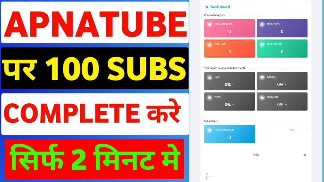 ⁣5 मिनट में 50 subscribers|How to increase subscribers on apnatube Channel