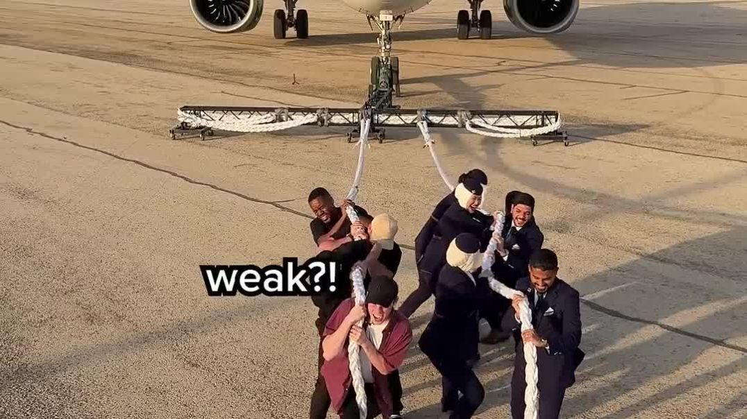 ⁣How Many People to Pull a Plane