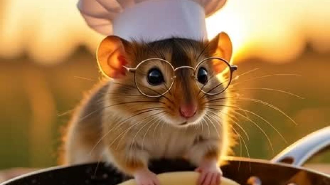 ⁣Mice is Baking a Roti