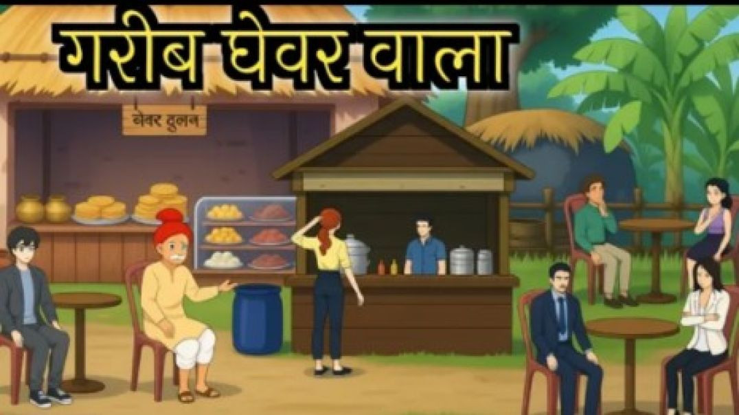⁣गरीब घेवर वाला__gever wala _cartoon _moralstory _animation(360P)