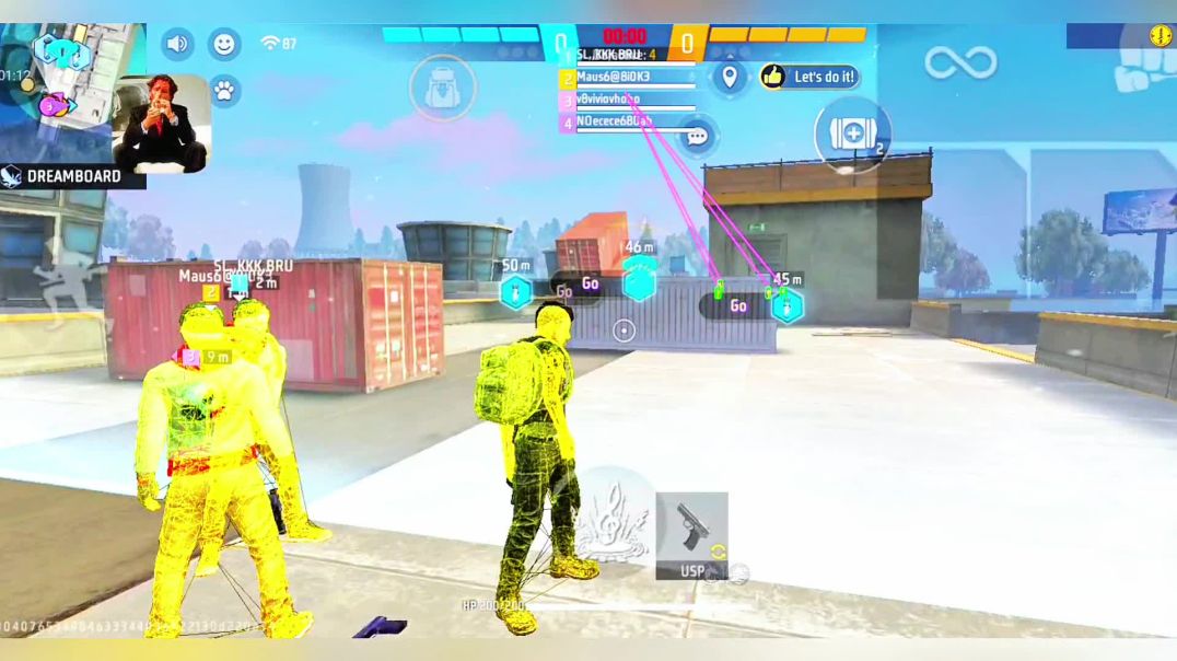 ⁣🔥 Free Fire Panel 1vs4 OP Rush Fight 😱 | Solo vs Squad Clutch 💥 #FreeFirePanel #1vs4Fight #SoloClutc