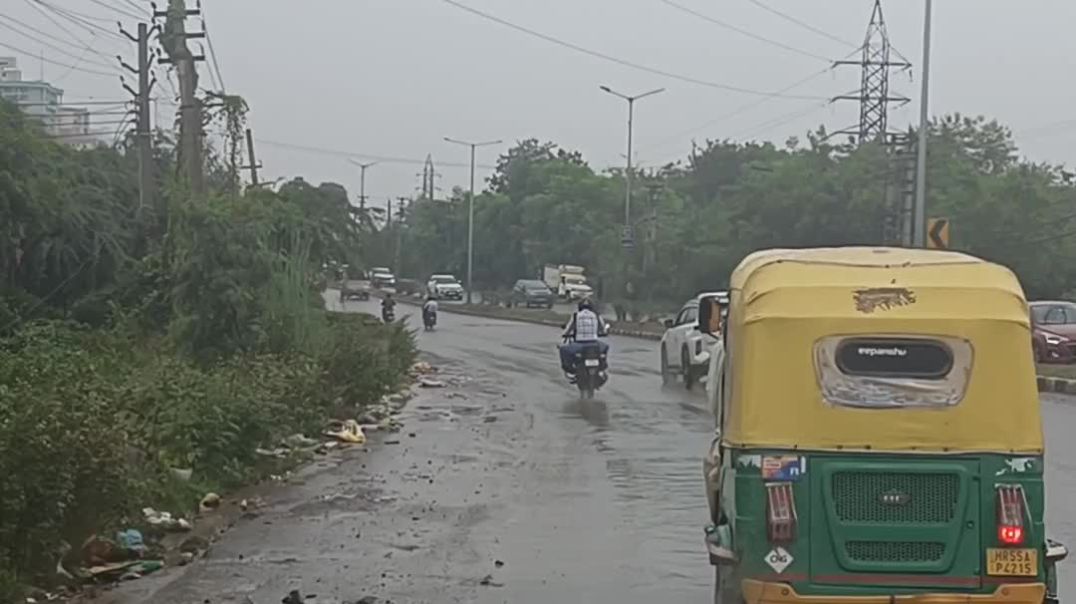 ⁣Bike riding in rain