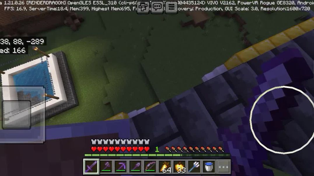 ⁣Minecraft survival my castle wall is complete in left side