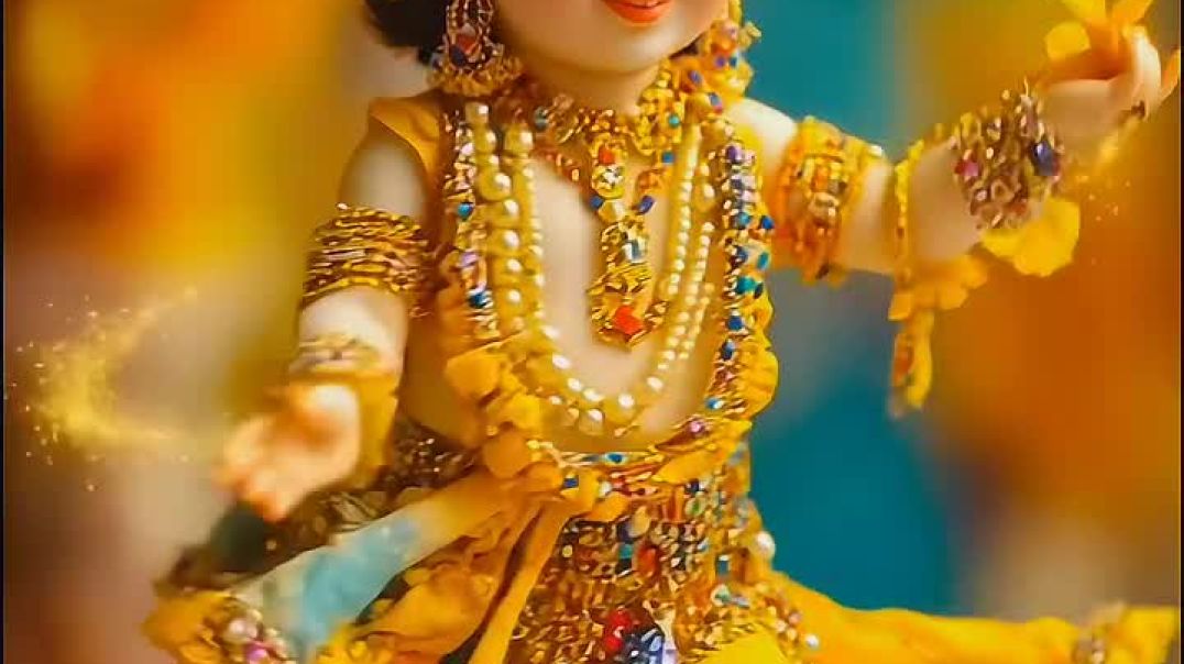 ⁣💙🌹लड्डू गोपाल की प्यारी-सी मुस्कान, हर दिल में भर दे भगवान का सम्मान ❤️🙏  💙🌹Laddoo Gopal’s sweet lit