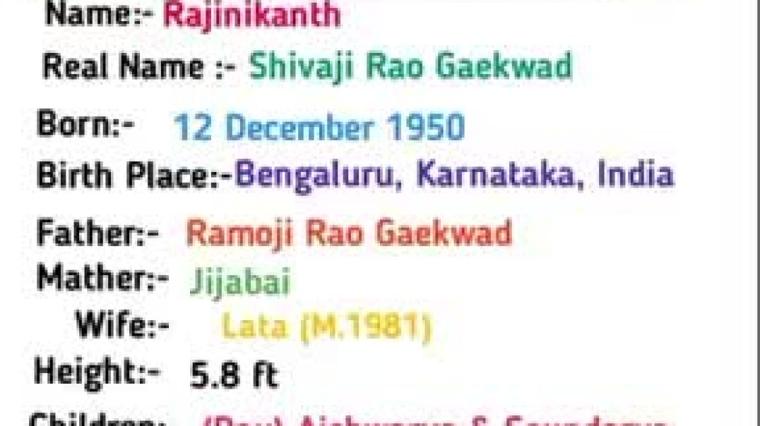 ⁣#December12 #rajnikanth #birthday