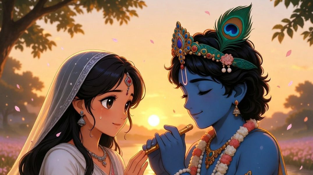 ⁣Radha Krishna Prem Bhakti Geet | Radhe Shyam | Emotional Anime Love Story