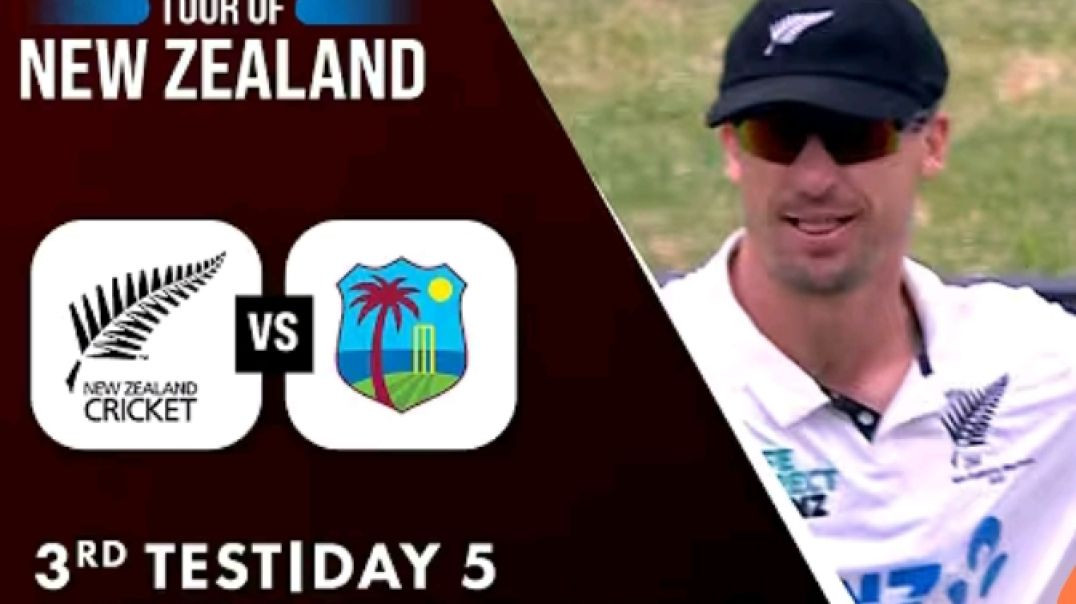 ⁣NZ vs WI _ 3rd Test Day 5 _ Highlights