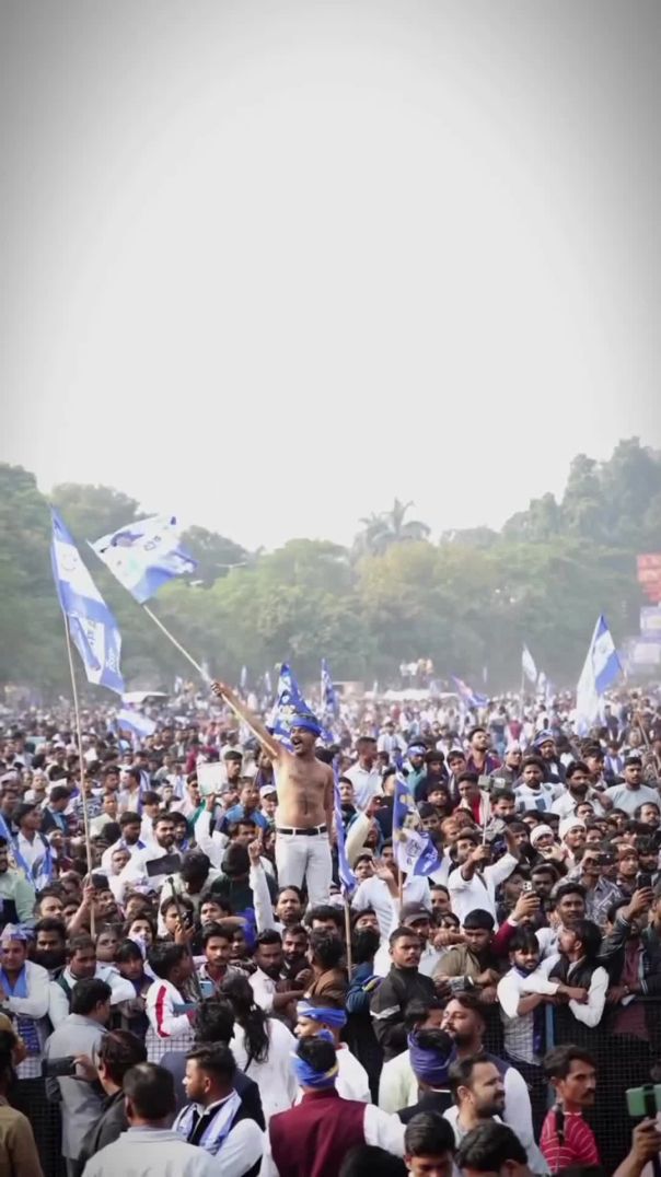 चंद्रशेखर आजाद 💙 की रैली में जनसैलाब 😱