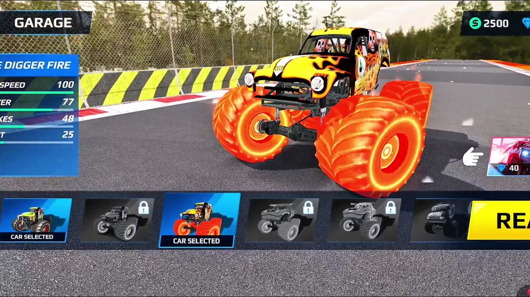 ⁣Monster Truck Mega Ramp Impossible Stunt Racing Game 🎯