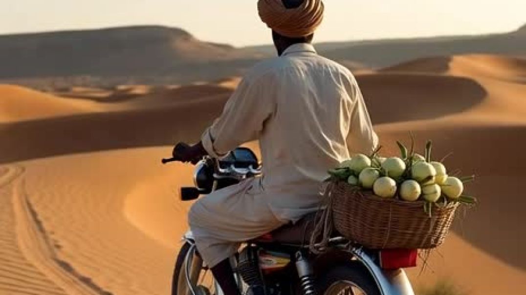 ⁣Farmer riding bike #farmer #desert #viral #trending #shorts